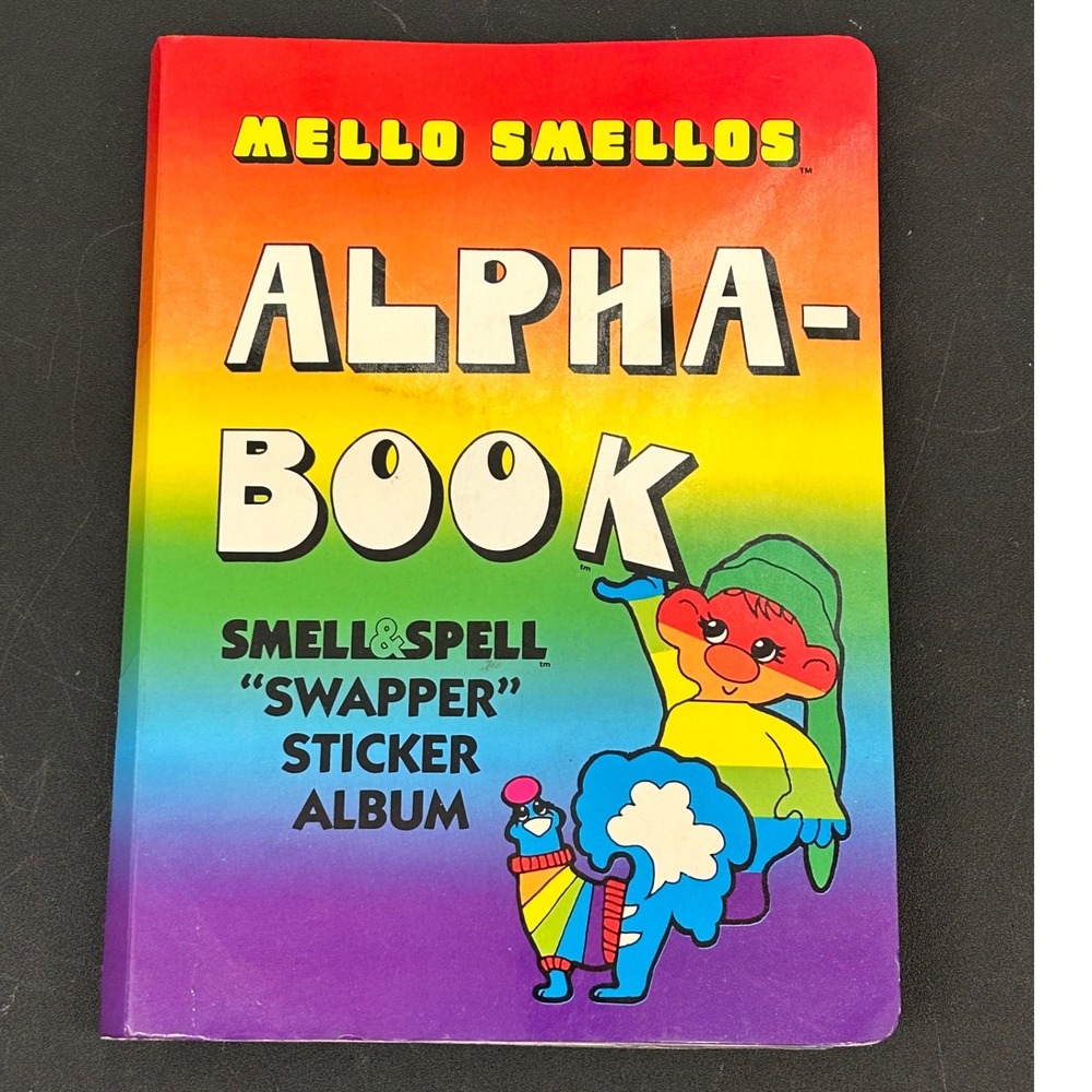 Vintage Mello Smellos Alpha-Book Sticker Album Mr T Marvel‎ Matchbox Puffy 80s